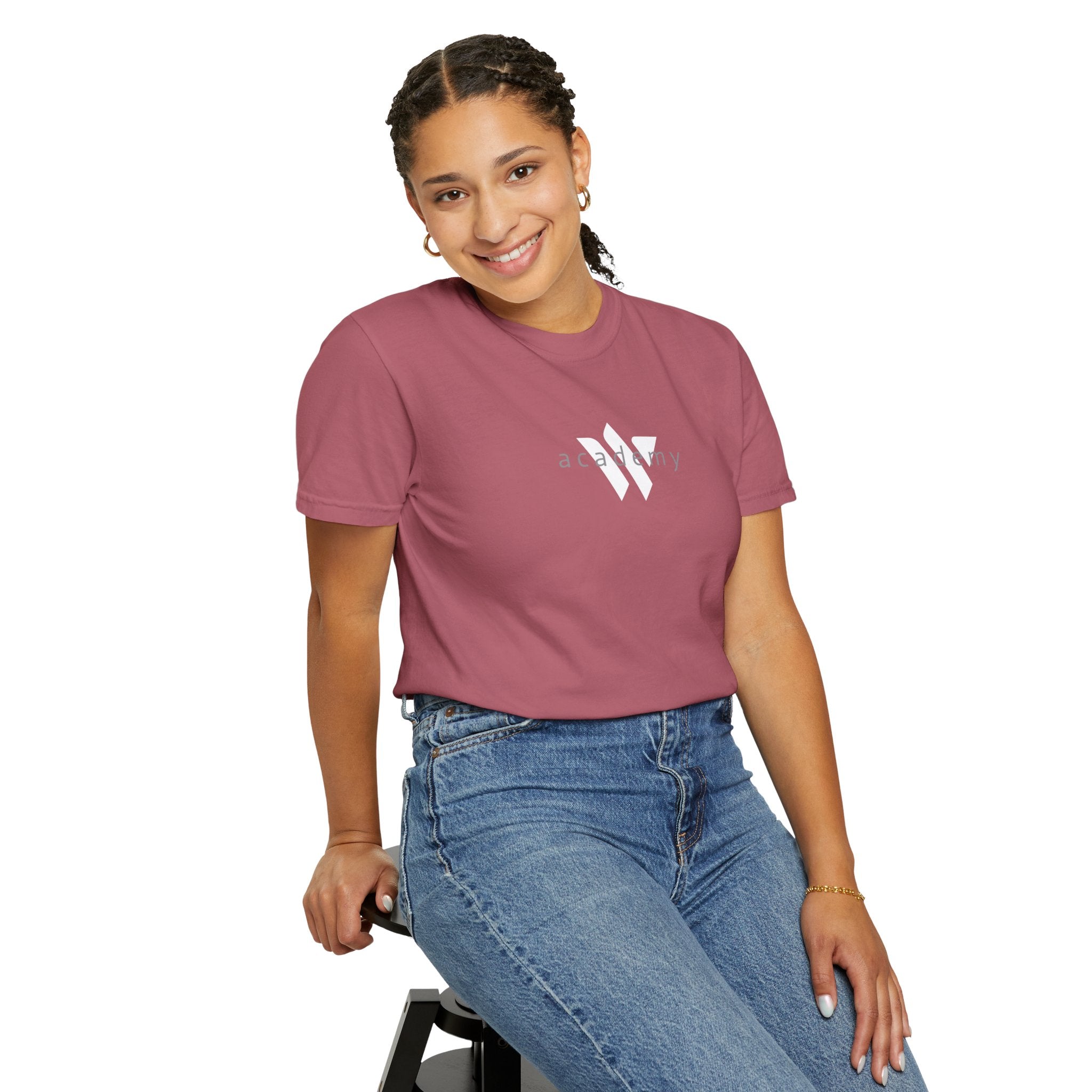 11 - Woodland Academy Painted Wildcat Multi Color T-Shirt — Minimal Logo Tee for Leaders & Coaches