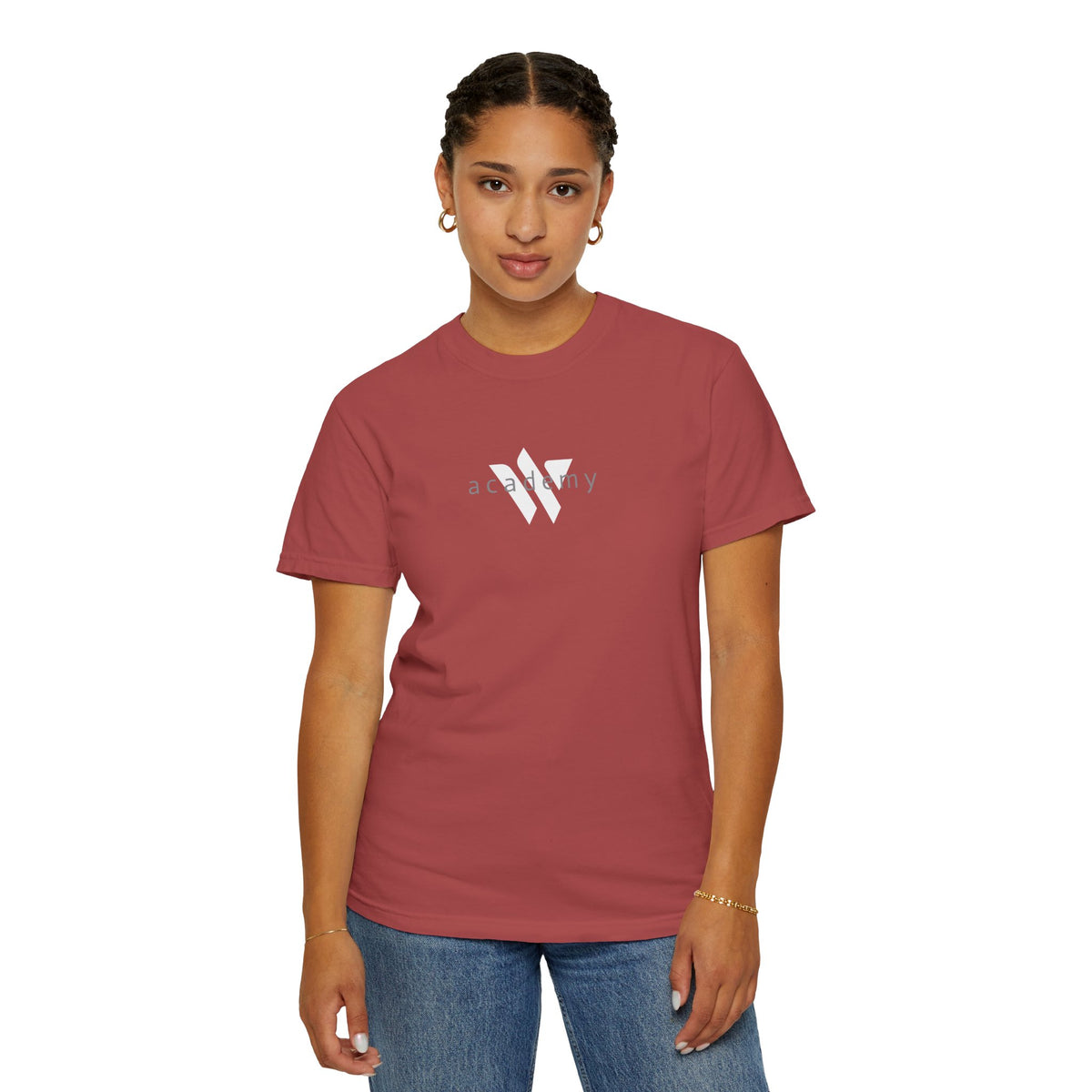 11 - Woodland Academy Painted Wildcat Multi Color T-Shirt — Minimal Logo Tee for Leaders & Coaches