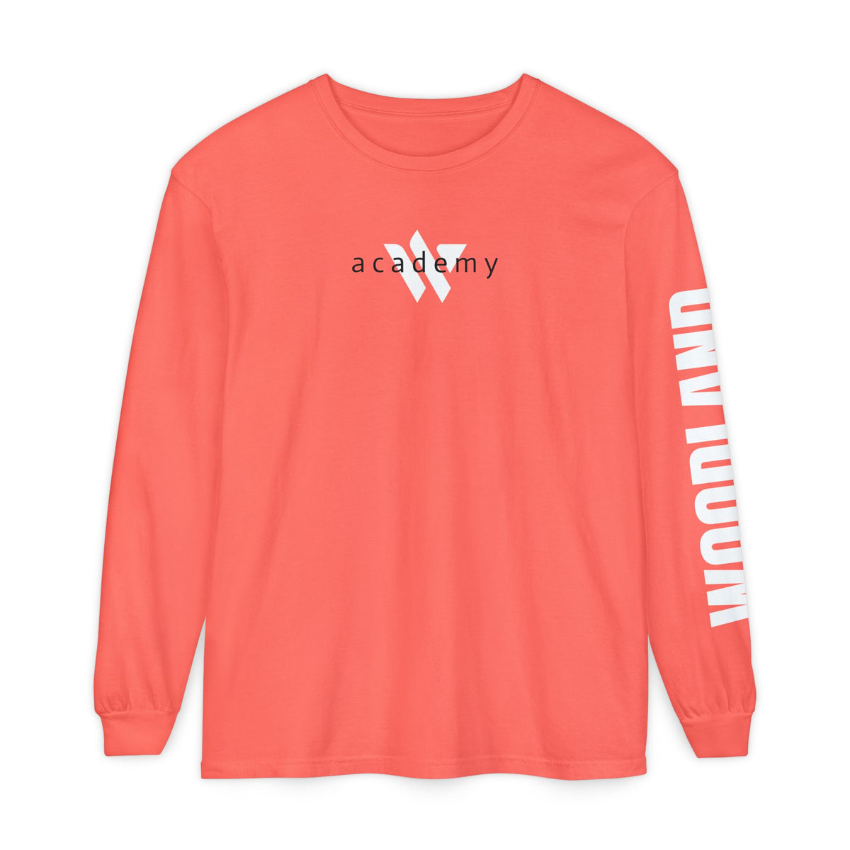 12 - Woodland Academy Long Sleeve Multi Color T-Shirt — "Influence Matters" Sleeve & Back Graphic