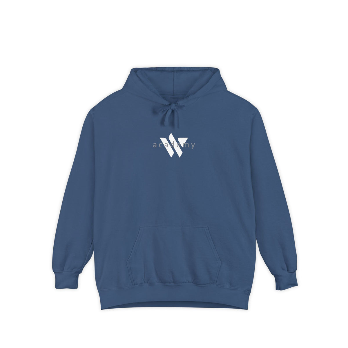 17 - Comfort Colors Embroidered Logo Hoodie — Garment-Dyed Cozy Pullover
