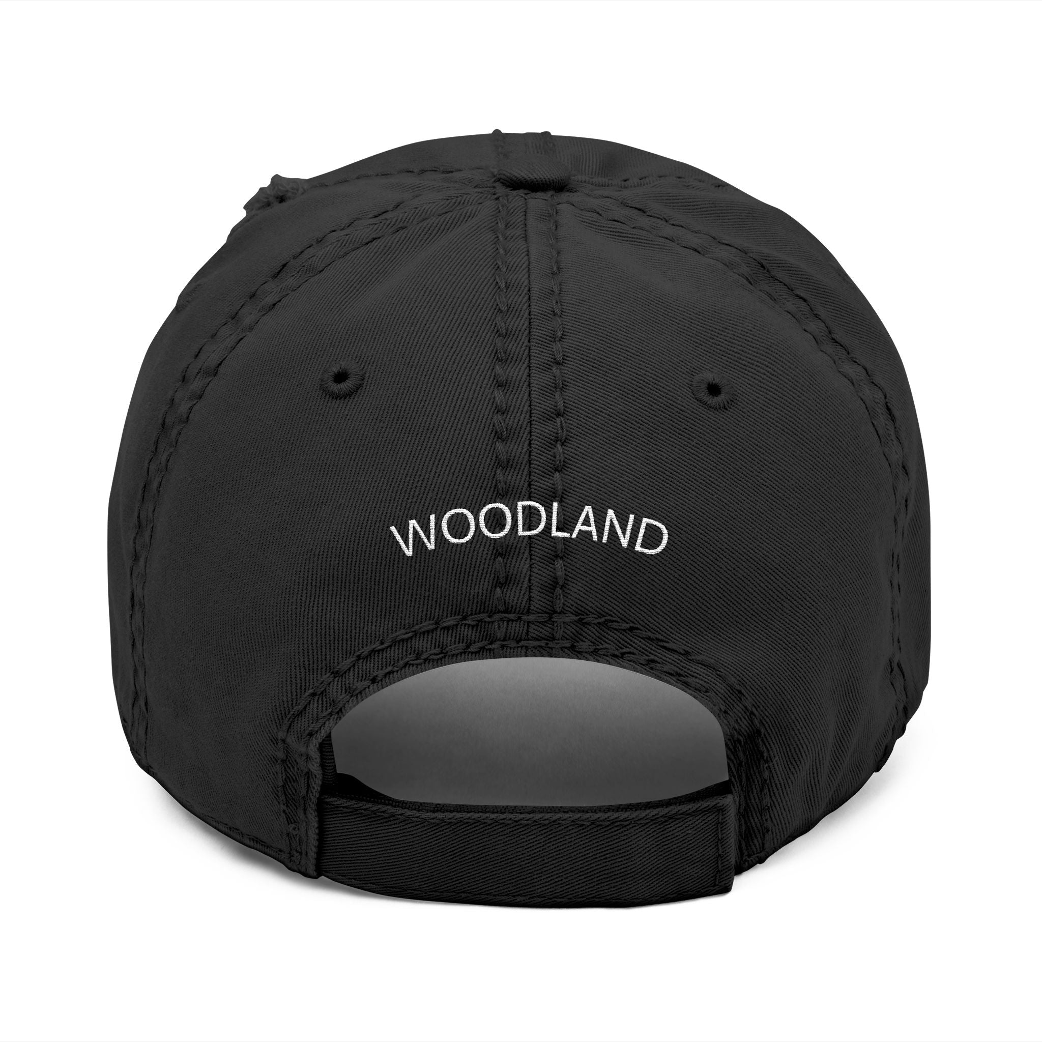 3 - Woodland Embroidered Distressed Multi Color Dad Hat – Minimal White Logo Baseball Cap