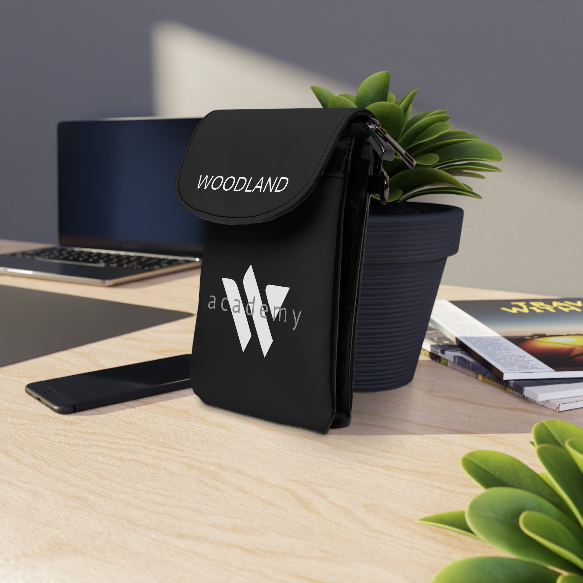 51 - Small Phone Wallet — Woodland Academy Crossbody Card Holder