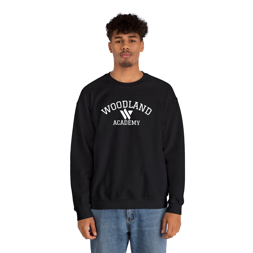 15 - Woodland Academy Embroidered Multi Color Crewneck Sweatshirt – Minimal Motivational Pullover