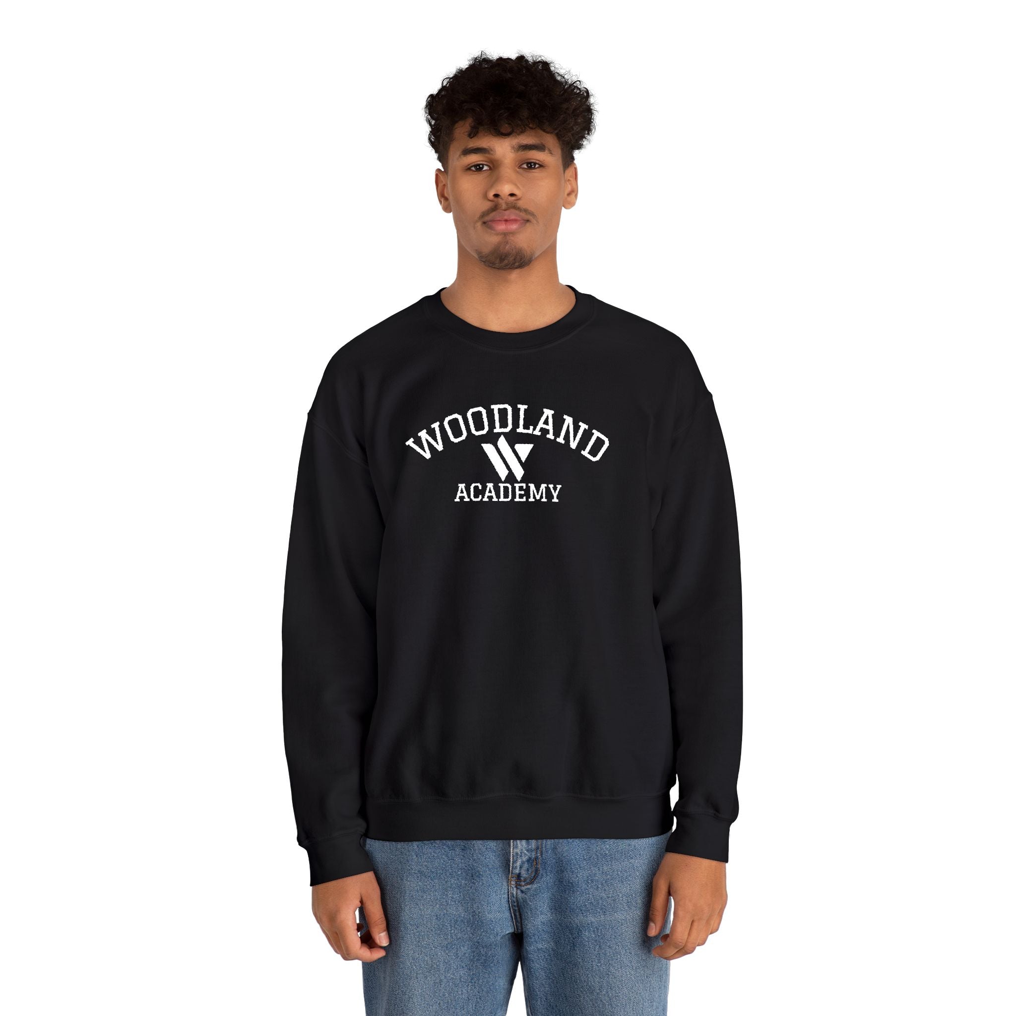 15 - Woodland Academy Embroidered Multi Color Crewneck Sweatshirt – Minimal Motivational Pullover