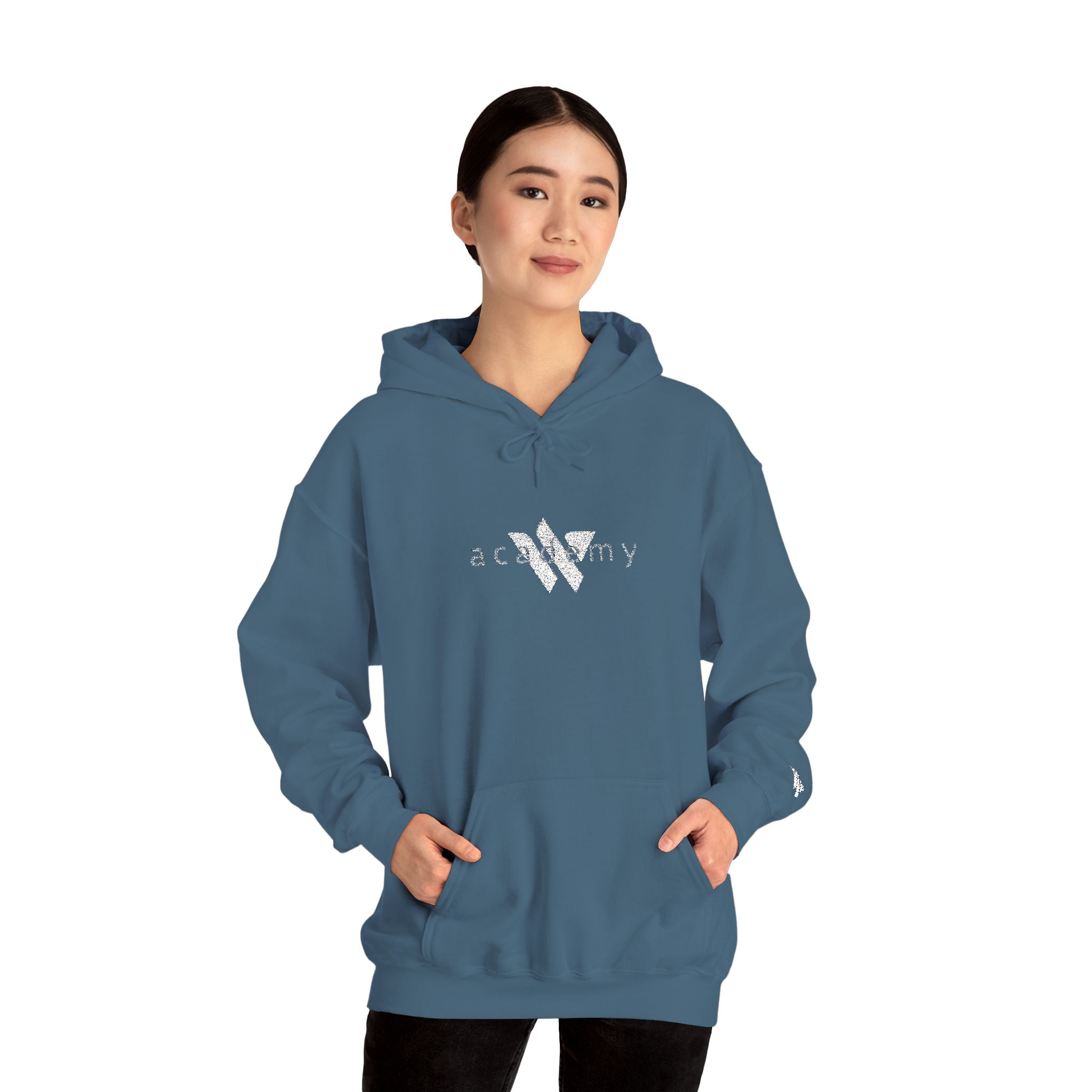 16 - Woodland Academy Embroidered Multi Color Hoodie — Minimal Logo Pullover for Leaders & Teams
