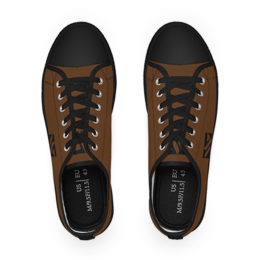 4 - Woodland Academy Men's Low Top Sneakers — Casual Brown Canvas Low-Top Shoes