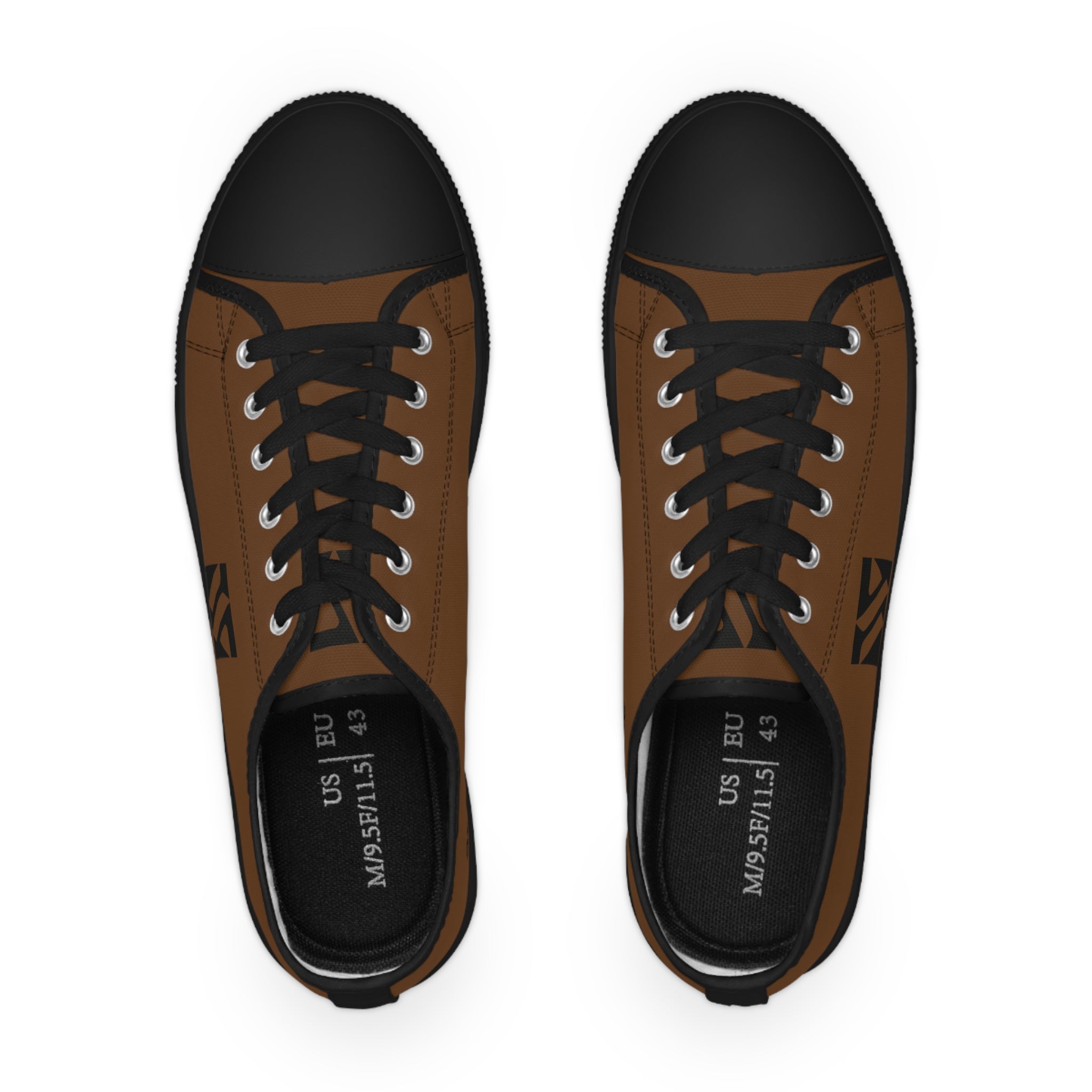 4 - Woodland Academy Men's Low Top Sneakers — Casual Brown Canvas Low-Top Shoes