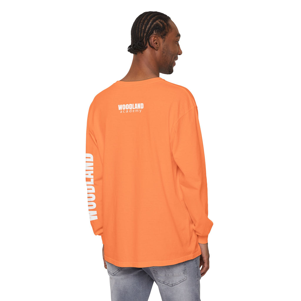 12 - Woodland Academy Long Sleeve Multi Color T-Shirt — "Influence Matters" Sleeve & Back Graphic