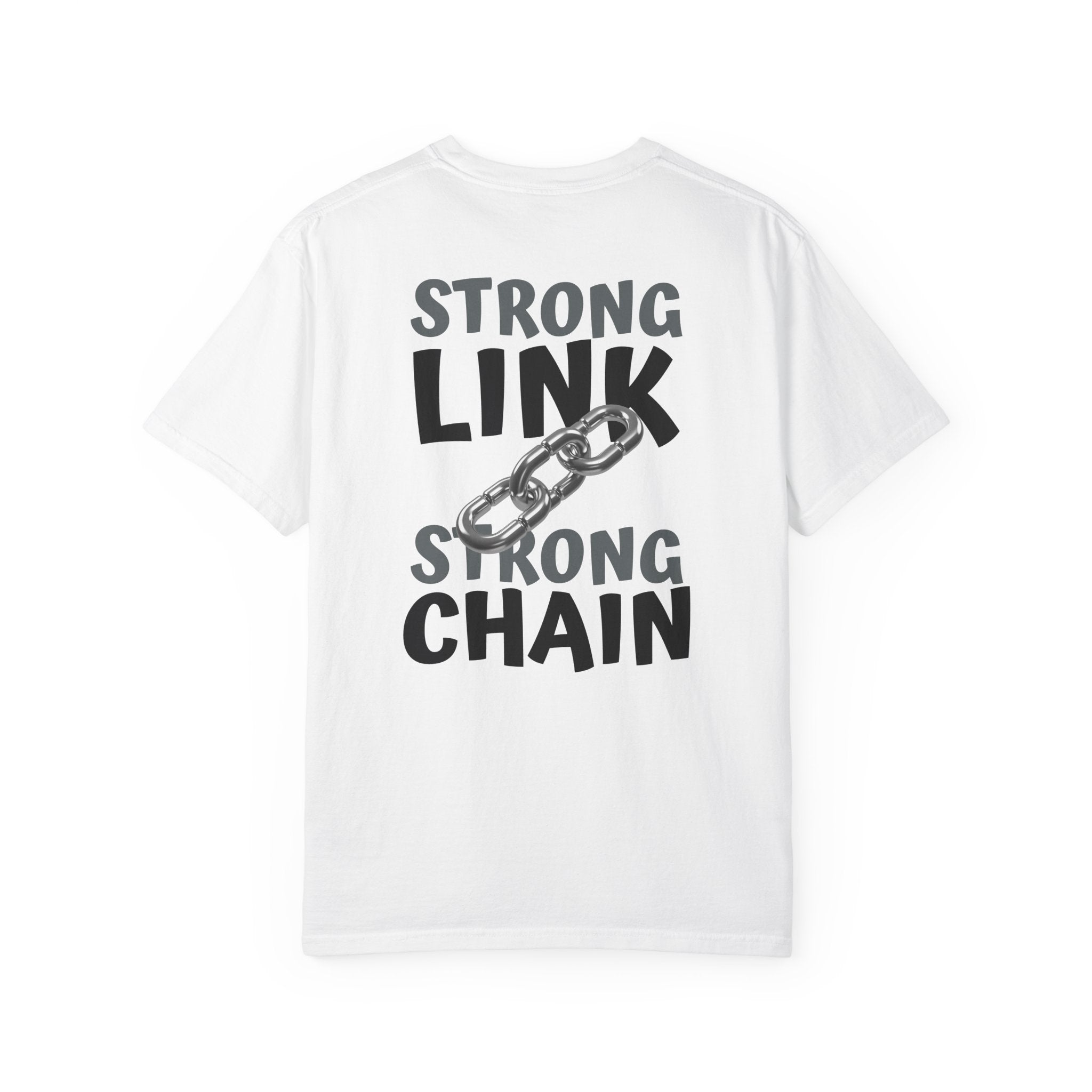 91 - Outcome Leadership- Strong Link Multi Color T-Shirt — Minimal Logo Tee for Leaders & Coaches