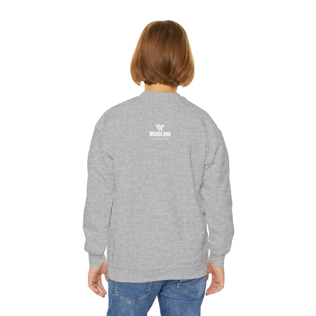 15 - Youth Multi Colors Crewneck Sweatshirt - Woodland Academy Logo Pullover