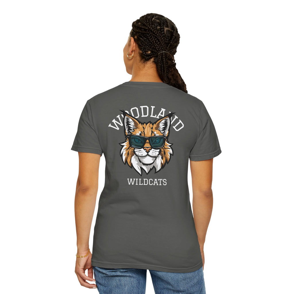 11 - Woodland Academy Wildcat Graphic Multi Color T-Shirt — Minimal Logo Tee for Leaders & Coaches