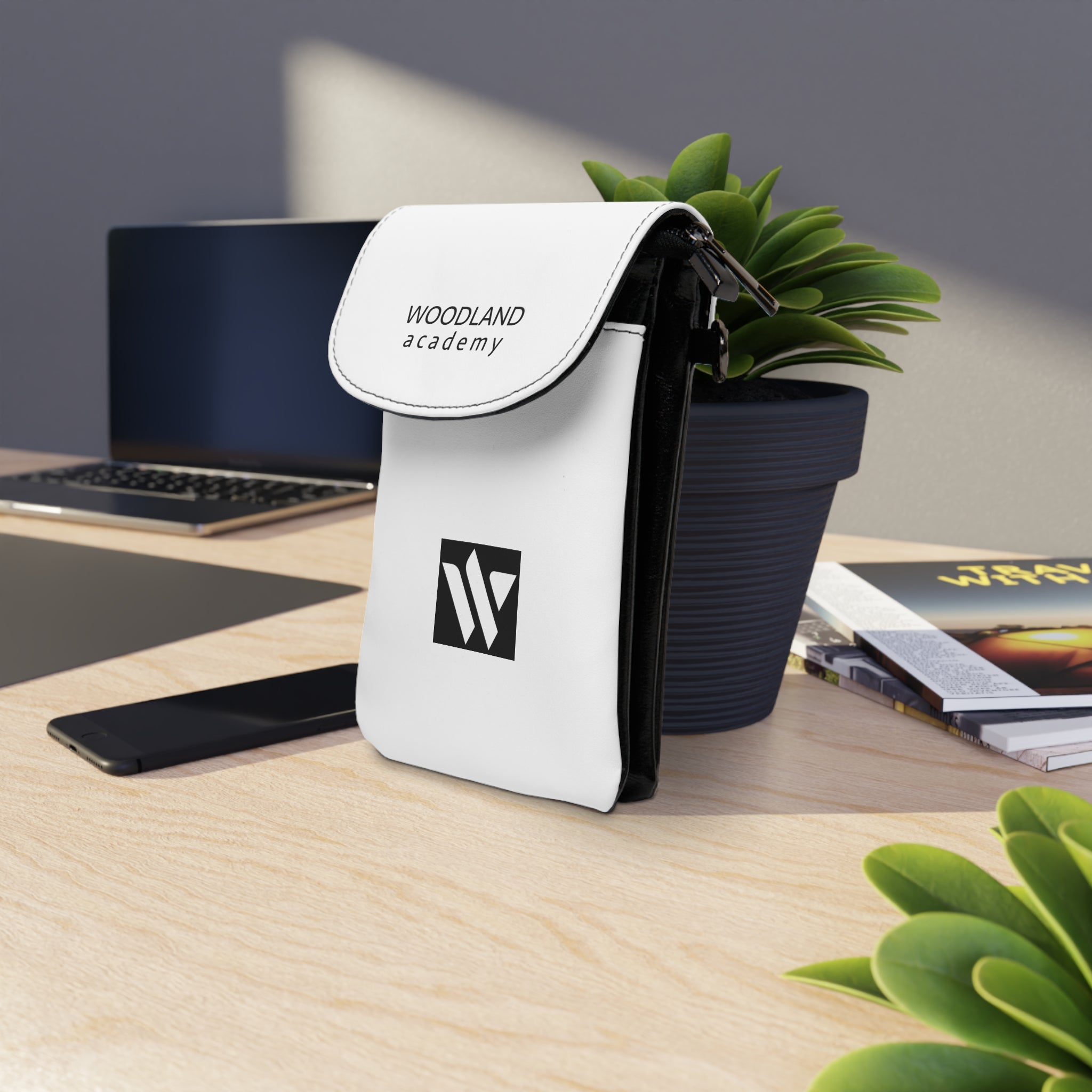 51 - Small Phone Wallet — Woodland Academy Crossbody Card Holder
