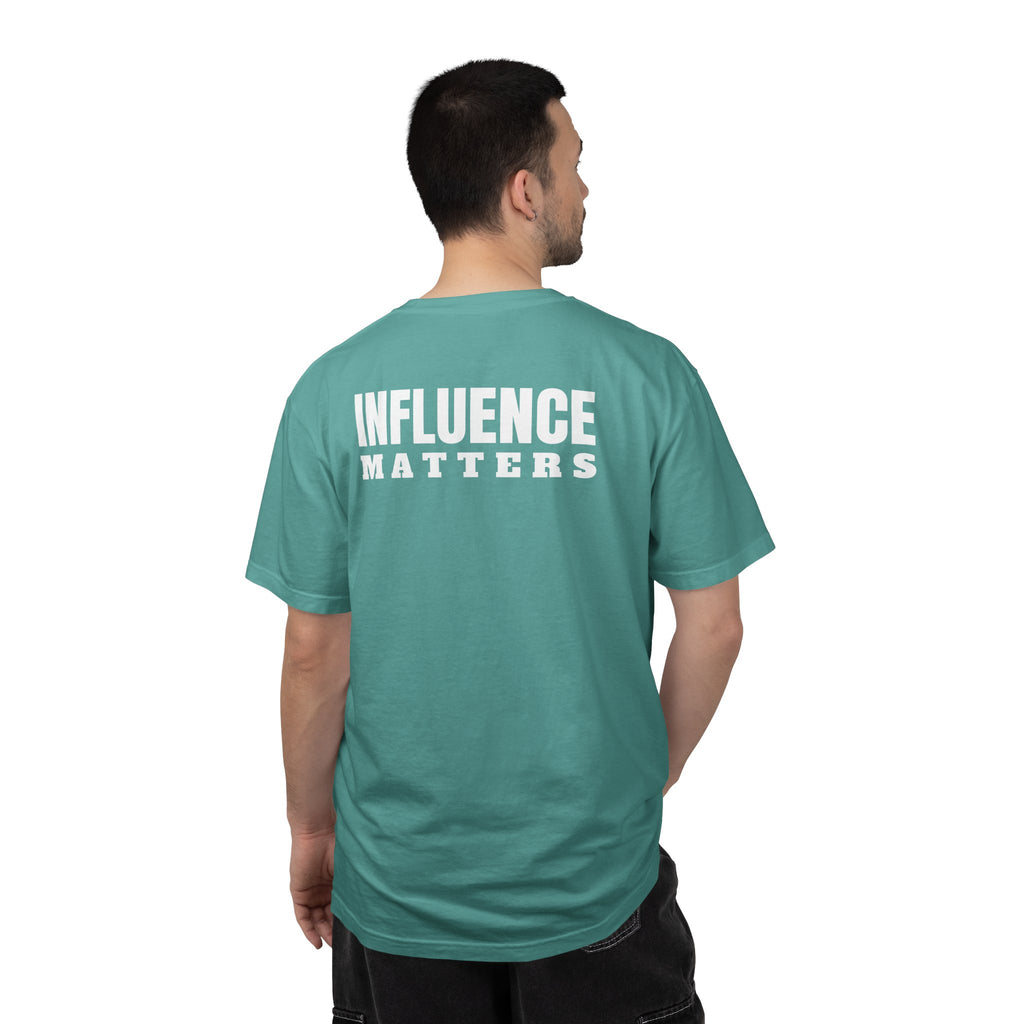 91 - Outcome Leadership - Influence Matters - Multi Color T-Shirt — Minimal Logo Tee for Leaders & Coaches
