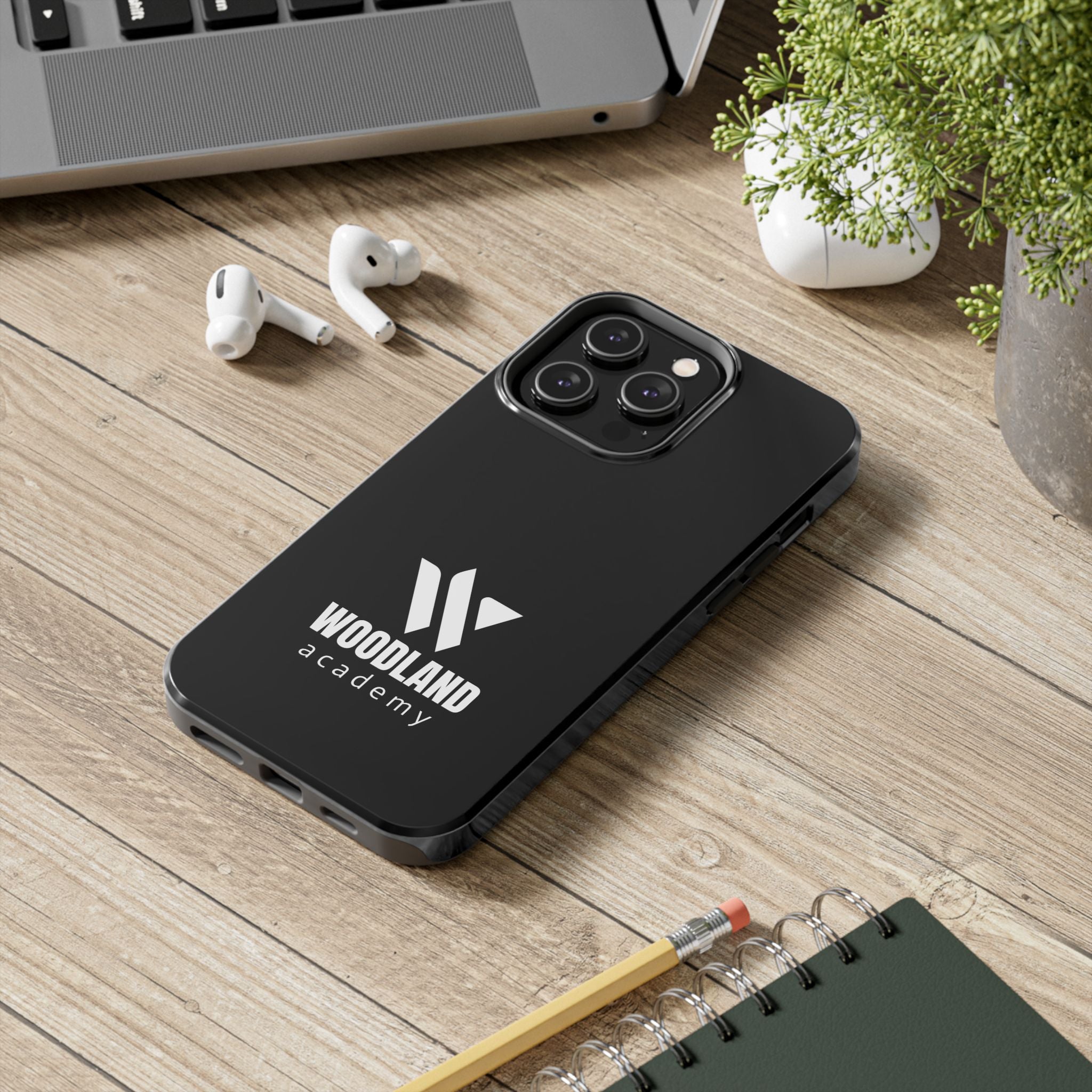 36 - Woodland Academy Tough Phone Case — Minimal Logo Protective iPhone Case