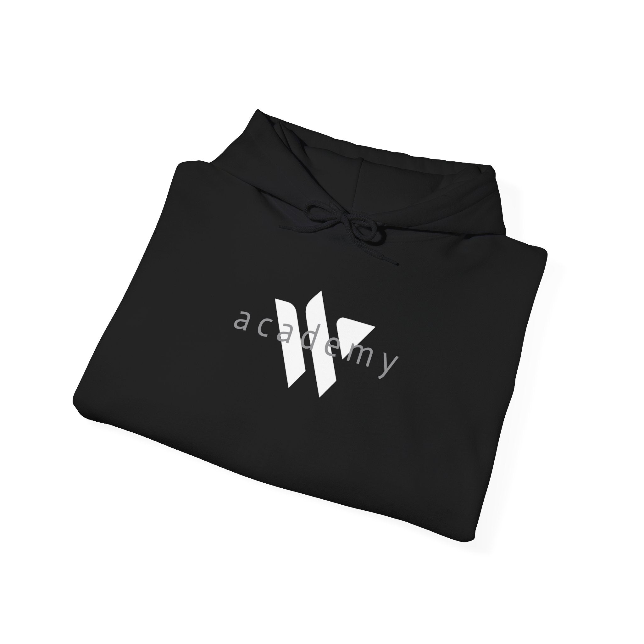 16 - Academy Printed Logo Multi Colors Hoodie — Woodland Sleeve Graphic Hooded Sweatshirt