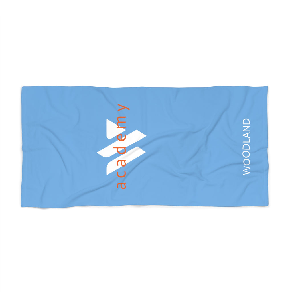 61 - Woodland Academy Ocean Blue Beach Towel – Branded Logo Summer Towel
