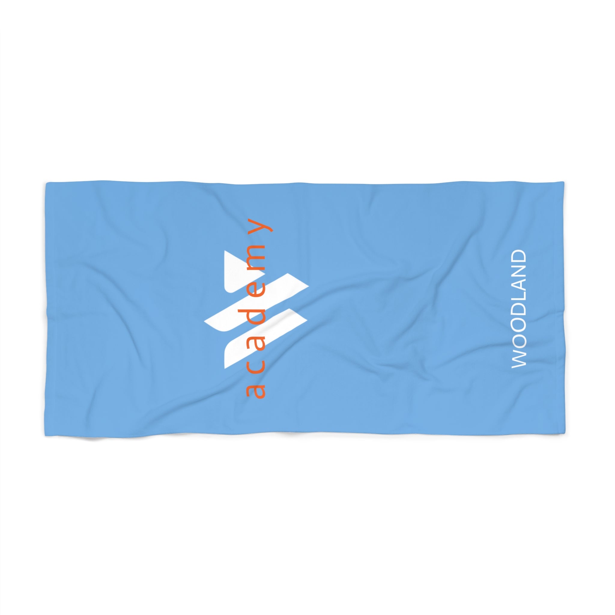 61 - Woodland Academy Ocean Blue Beach Towel – Branded Logo Summer Towel