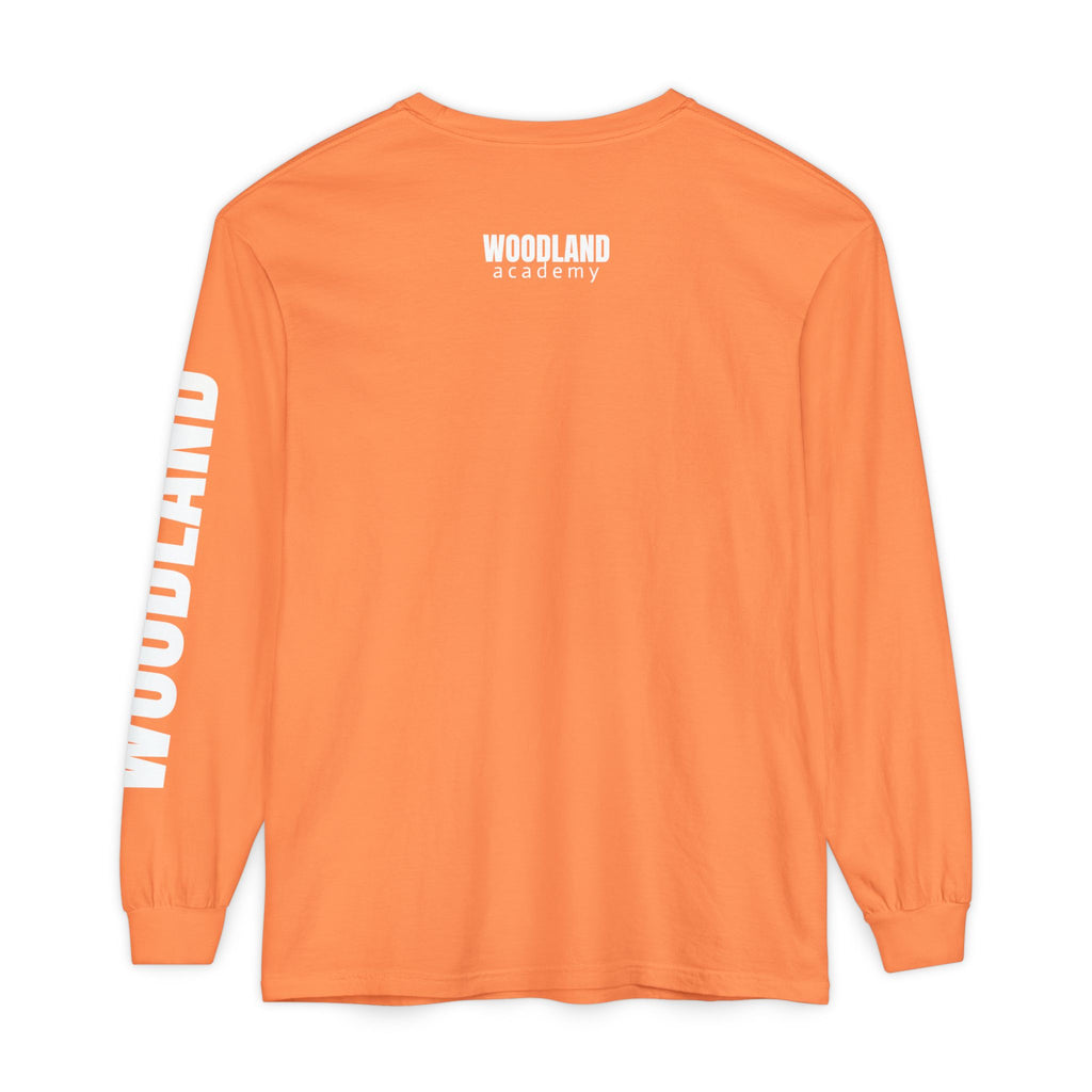 12 - Woodland Academy Long Sleeve Multi Color T-Shirt — "Influence Matters" Sleeve & Back Graphic