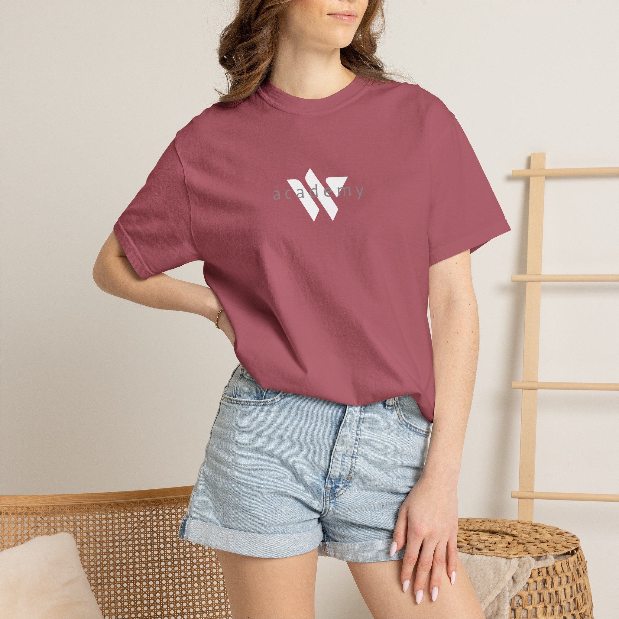 11 - Woodland Academy Painted Wildcat Multi Color T-Shirt — Minimal Logo Tee for Leaders & Coaches