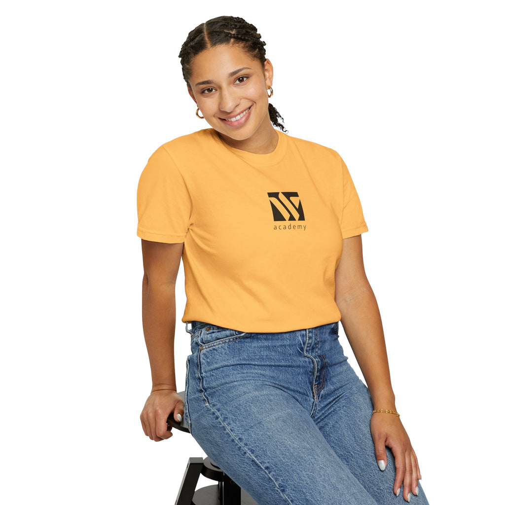 11 - Woodland Academy Graphic Multi Color T-Shirt — Minimal Logo Tee for Leaders & Coaches