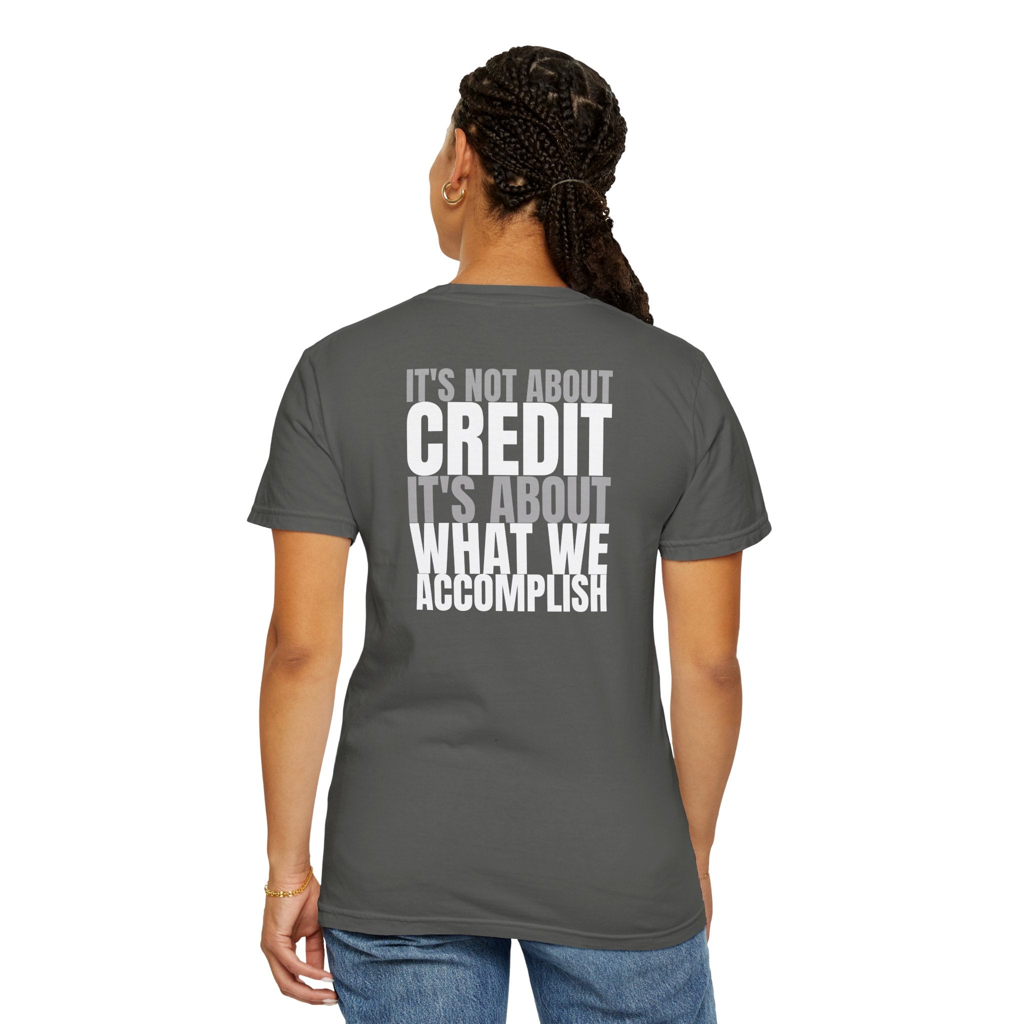 91 - Outcome Leadership Accomplish Multi Color T-Shirt — Minimal Logo Tee for Leaders & Coaches
