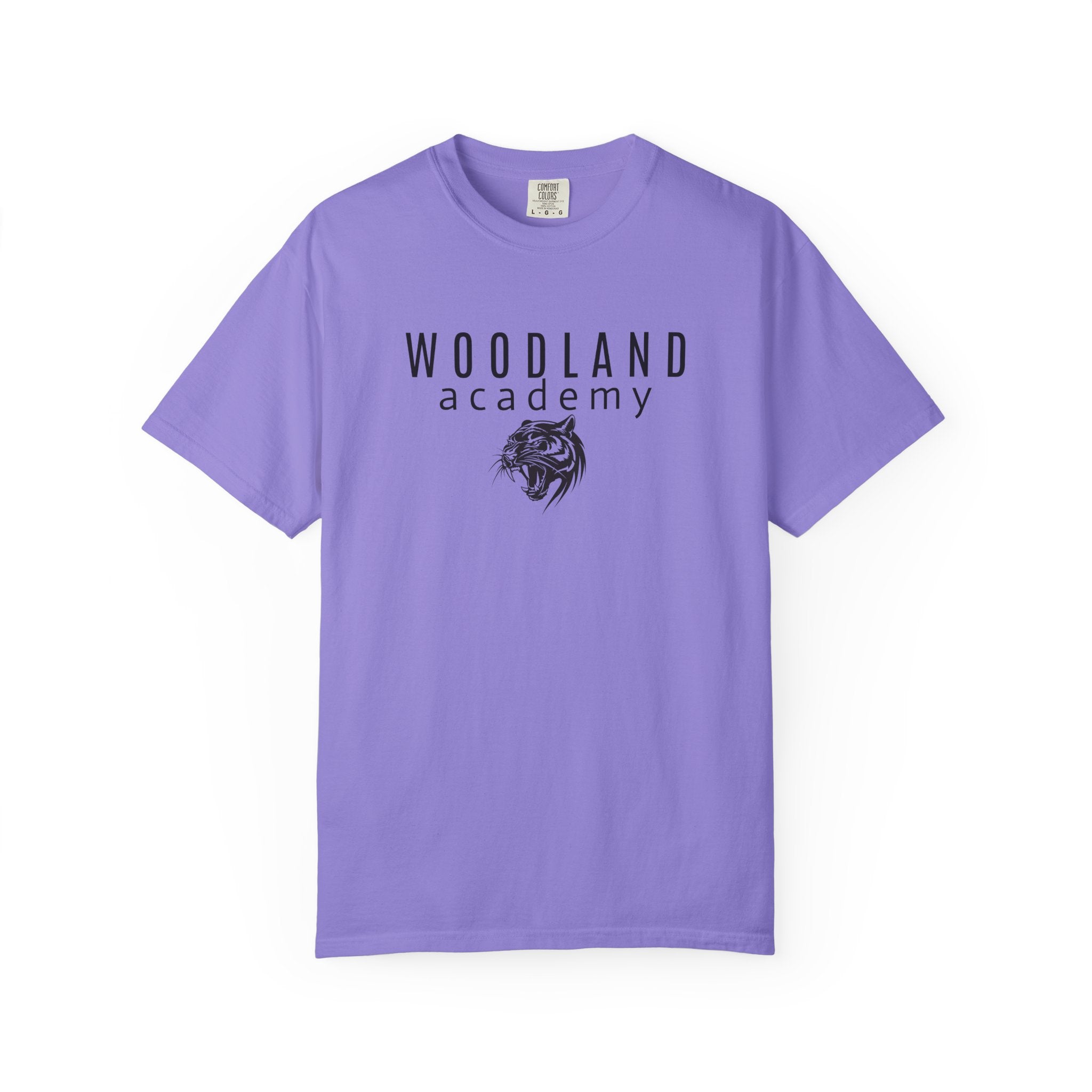 11 - Woodland Academy Wildcat Logo Multi Color T-Shirt — Minimal Logo Tee for Leaders & Coaches