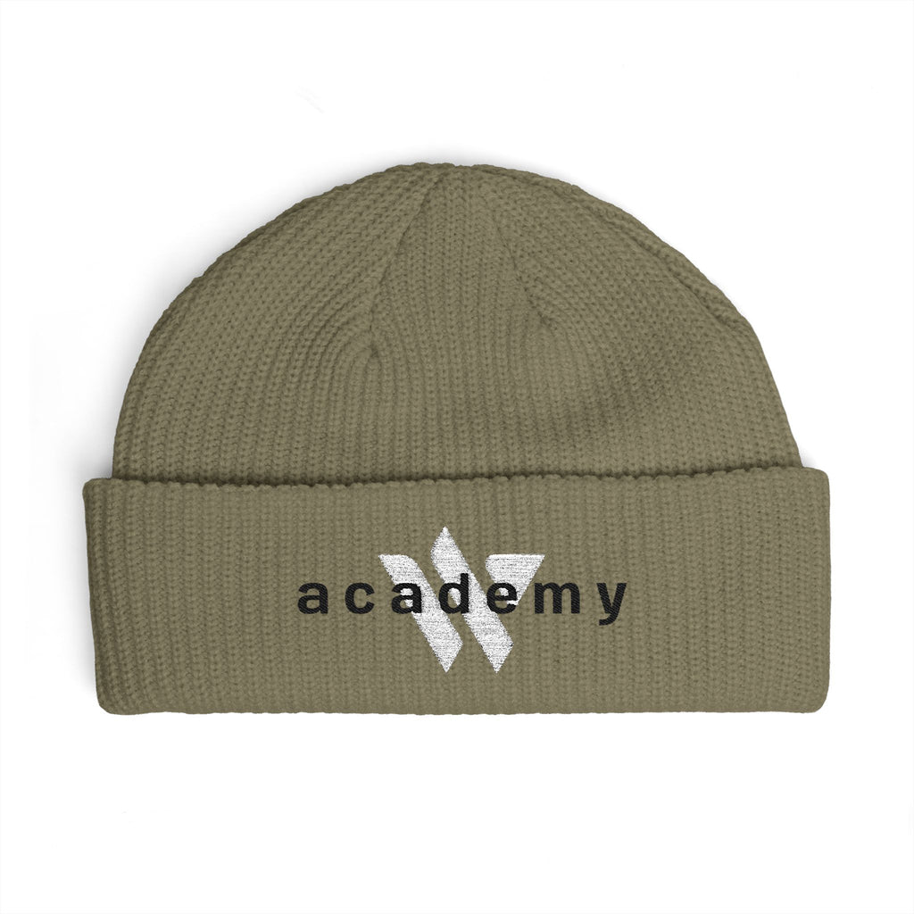 31 - Woodland Academy Multi Colors Logo Cuff Beanie — Embroidered Streetwear Knit Hat