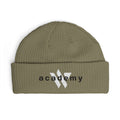 31 - Woodland Academy Multi Colors Logo Cuff Beanie — Embroidered Streetwear Knit Hat