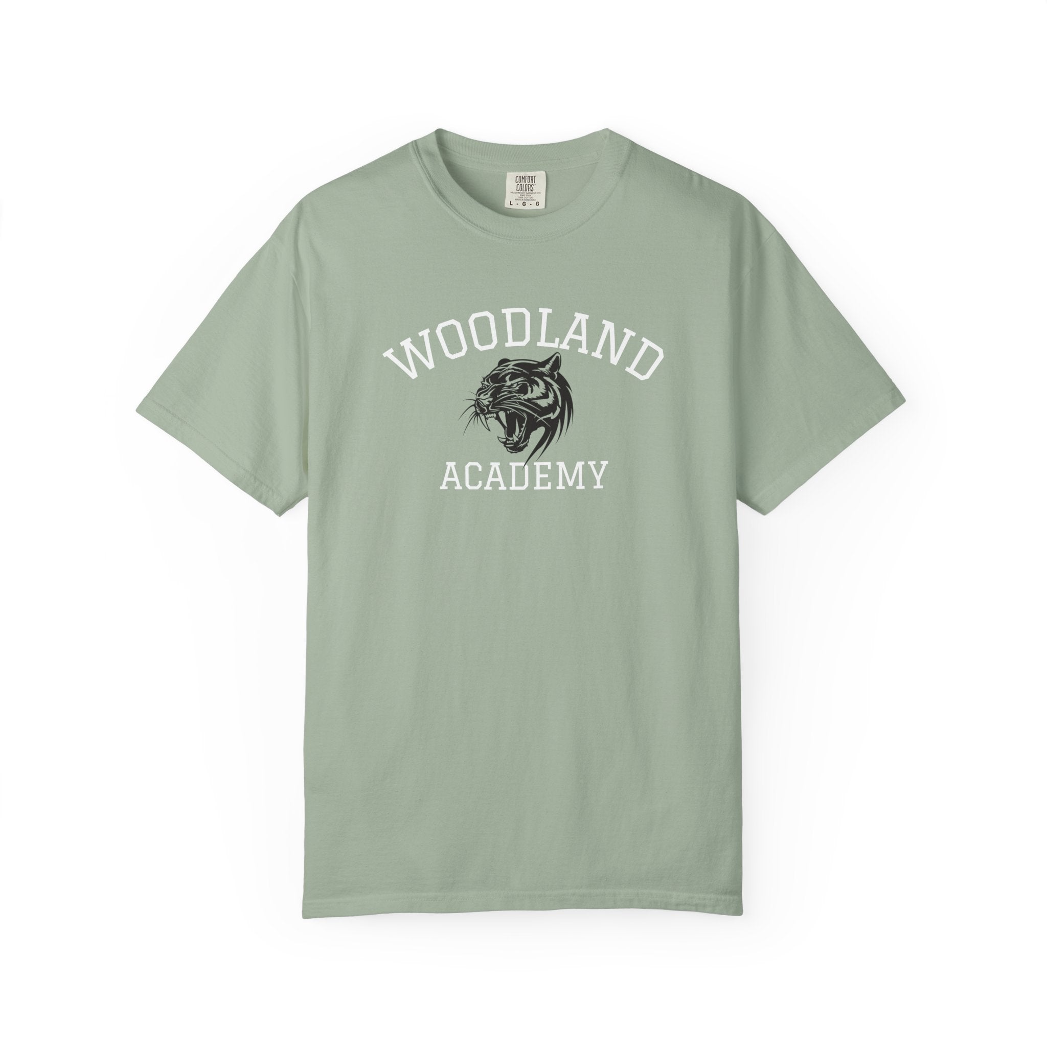 11 - Woodland Academy Wildcat Graphic Multi Color T-Shirt — Minimal Logo Tee for Leaders & Coaches