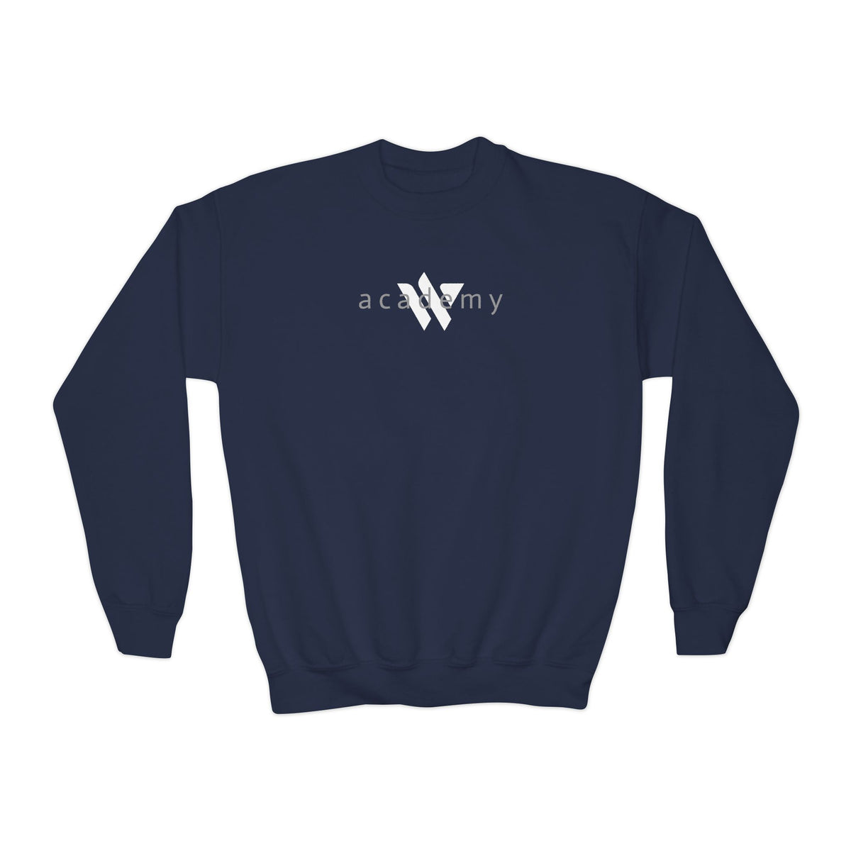 15 - Youth Multi Colors Crewneck Sweatshirt - Woodland Academy Logo Pullover