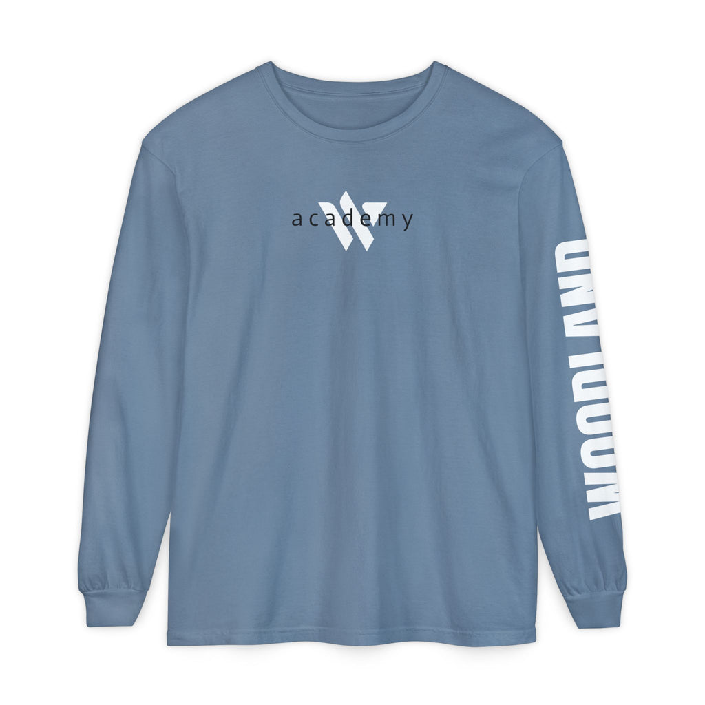 12 - Woodland Academy Long Sleeve Multi Color T-Shirt — "Influence Matters" Sleeve & Back Graphic