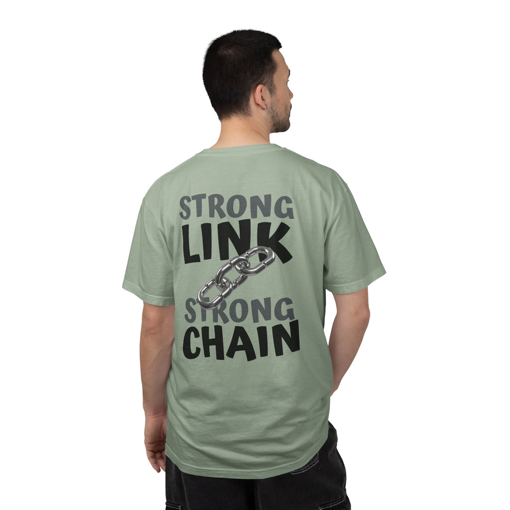 91 - Outcome Leadership- Strong Link Multi Color T-Shirt — Minimal Logo Tee for Leaders & Coaches