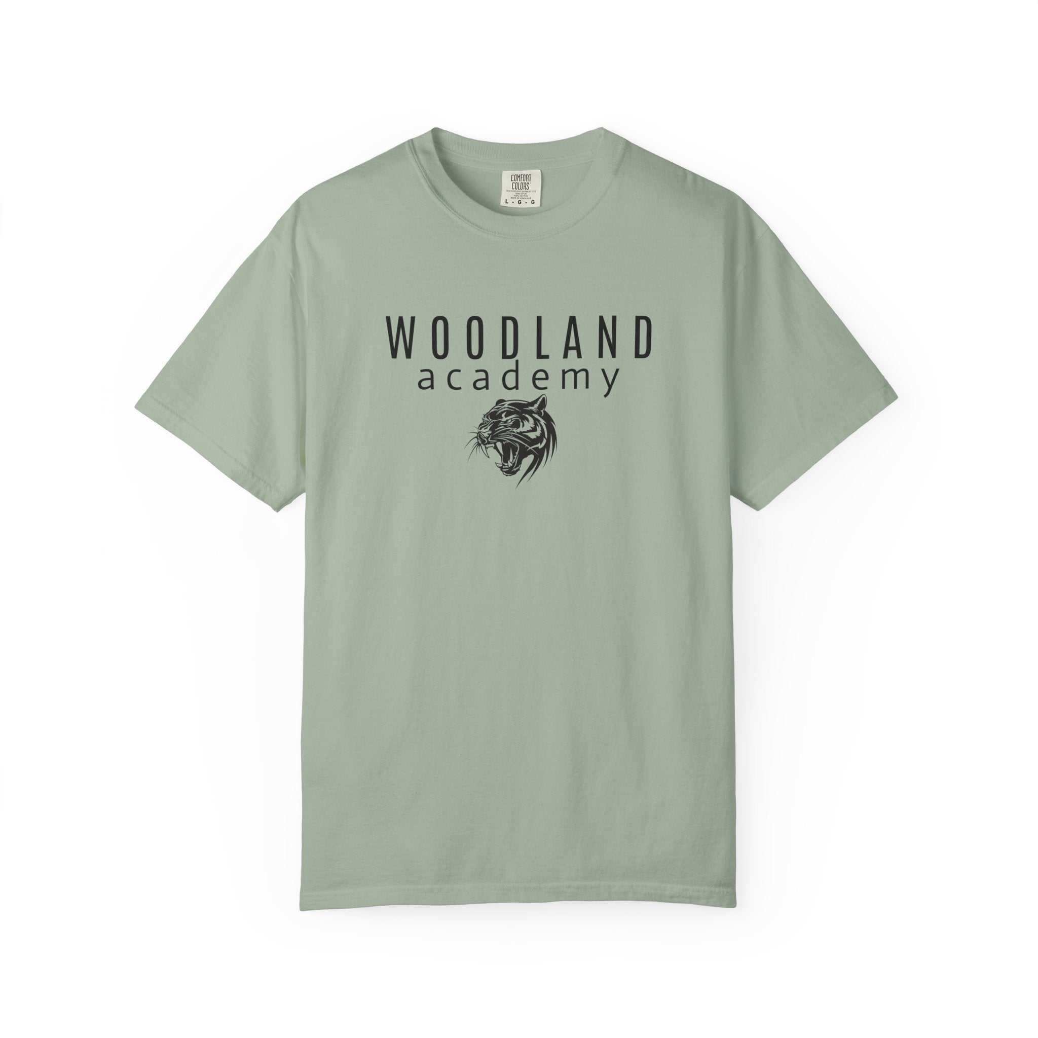 11 - Woodland Academy Wildcat Logo Multi Color T-Shirt — Minimal Logo Tee for Leaders & Coaches