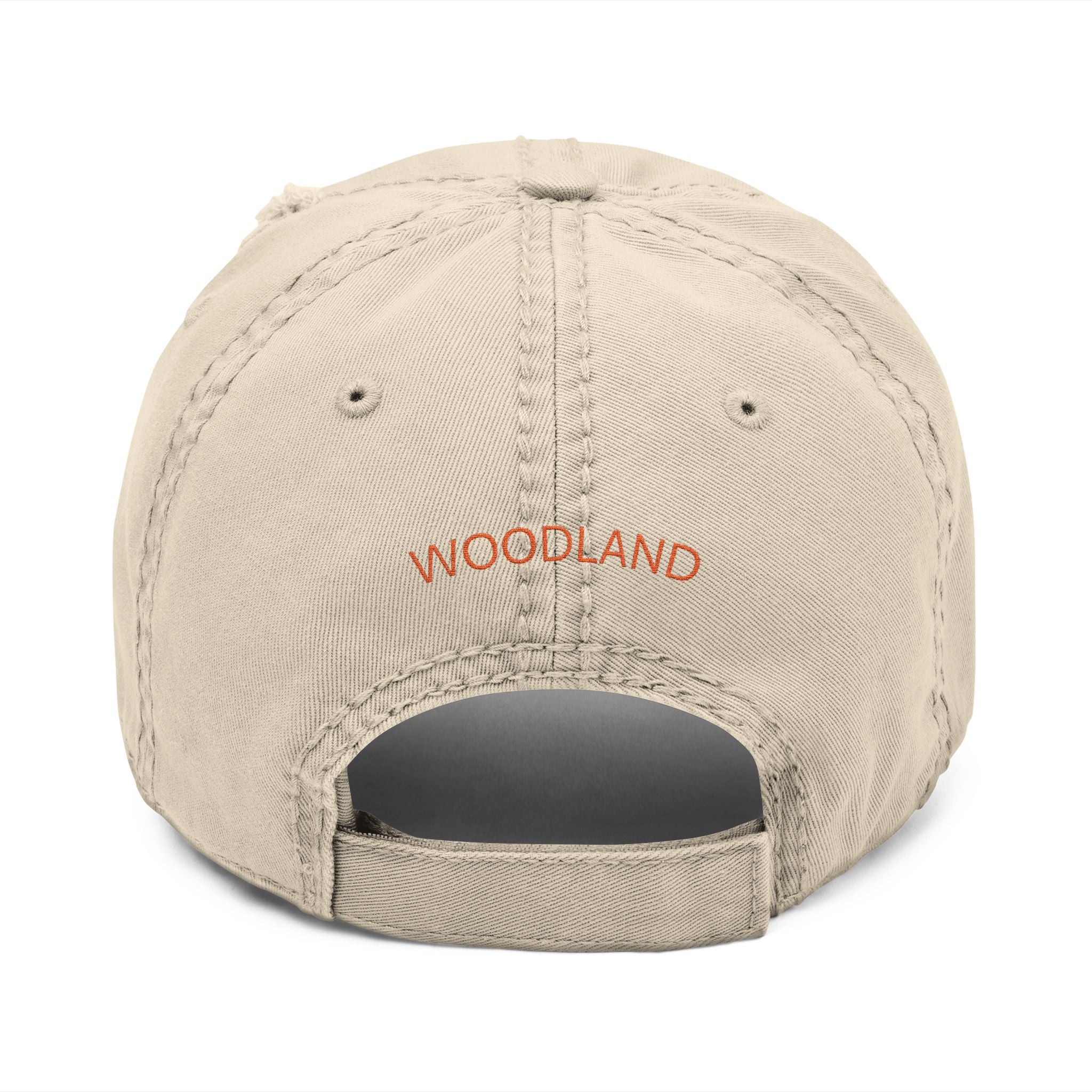 3 - Woodland Academy Embroidered Distressed Multi Color Dad Hat – Minimal White Logo Baseball Cap