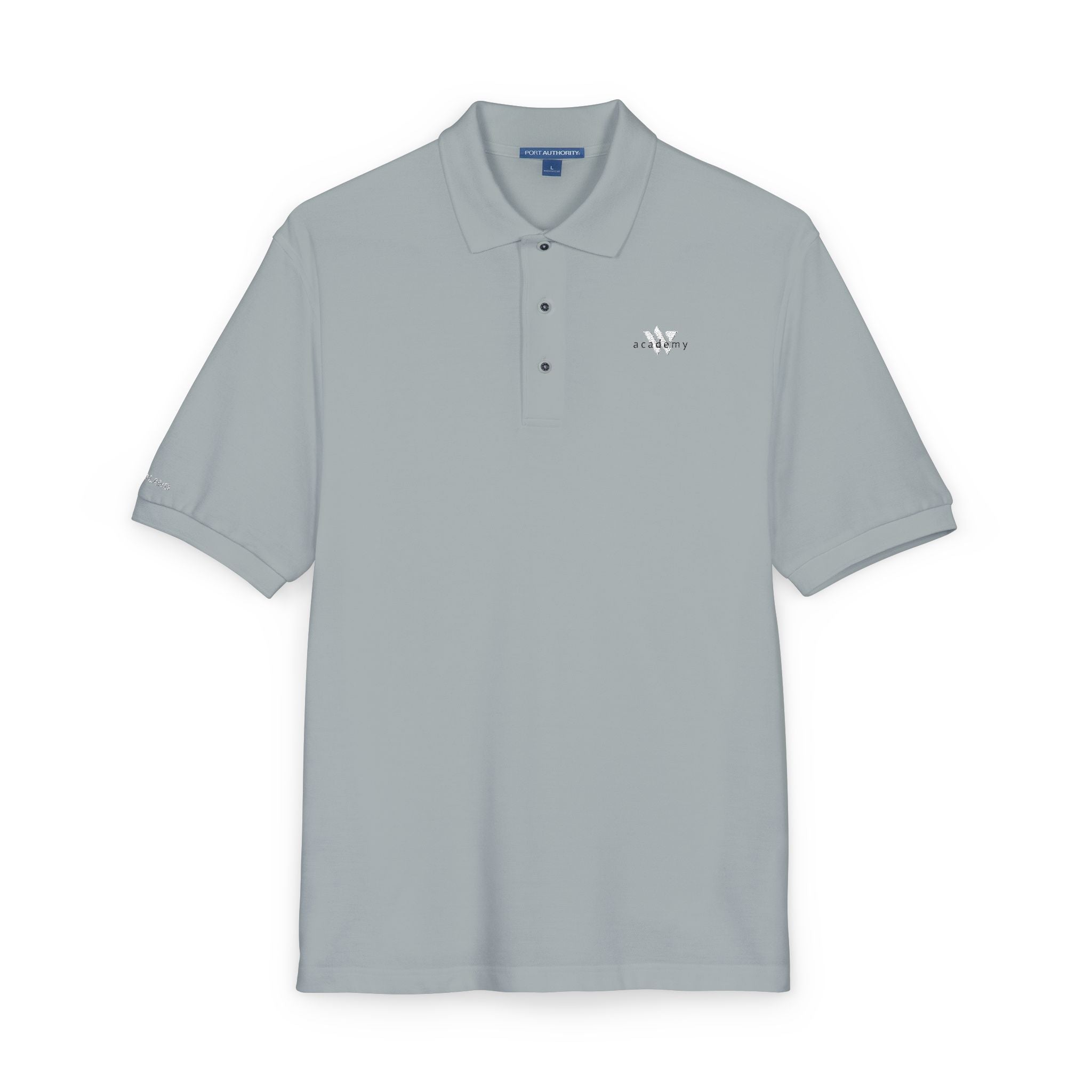 114 - Woodland Academy Embroidered Multi Color Classic Polo Shirt — Small Chest Crest Logo