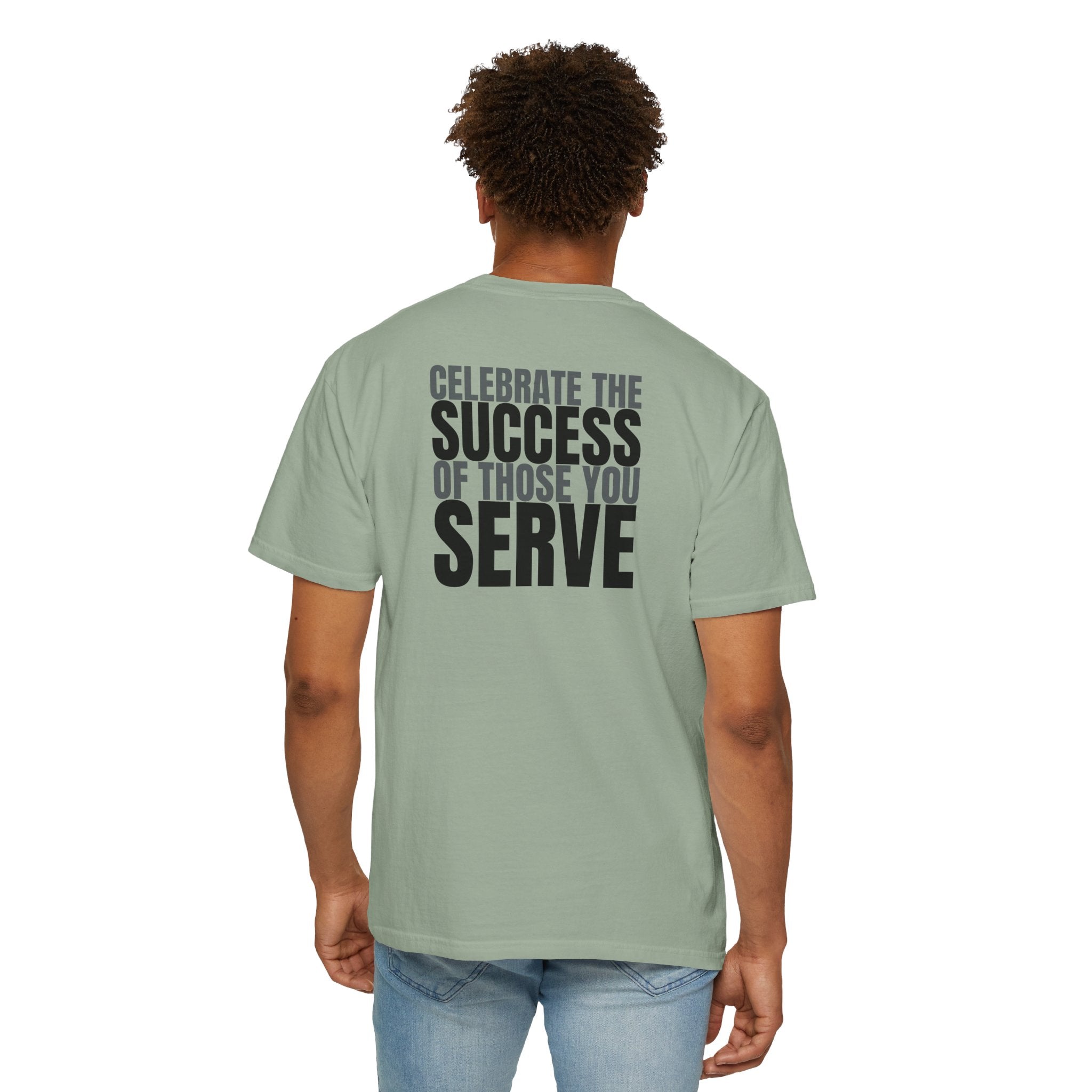 91 - Outcome Leadership- Celebrate Multi Color T-Shirt — Minimal Logo Tee for Leaders & Coaches