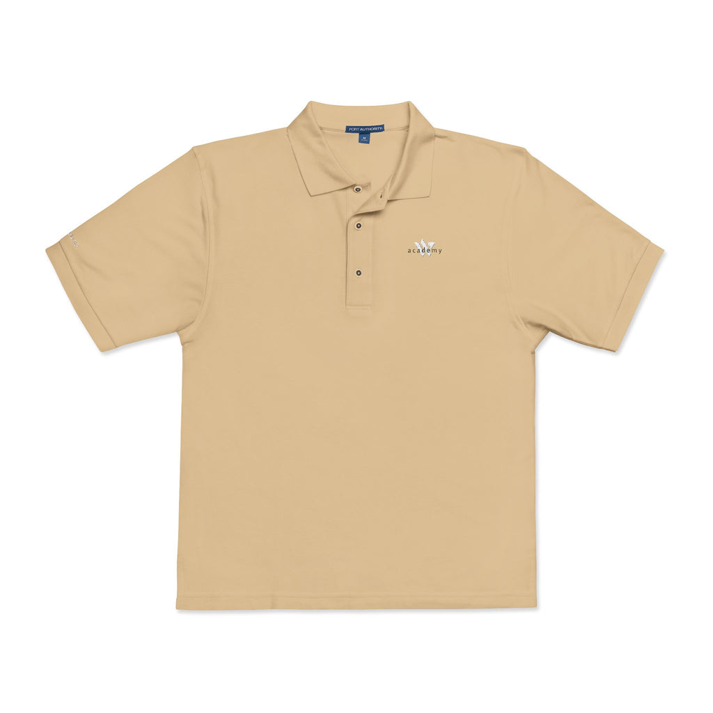 114 - Woodland Academy Embroidered Multi Color Classic Polo Shirt — Small Chest Crest Logo