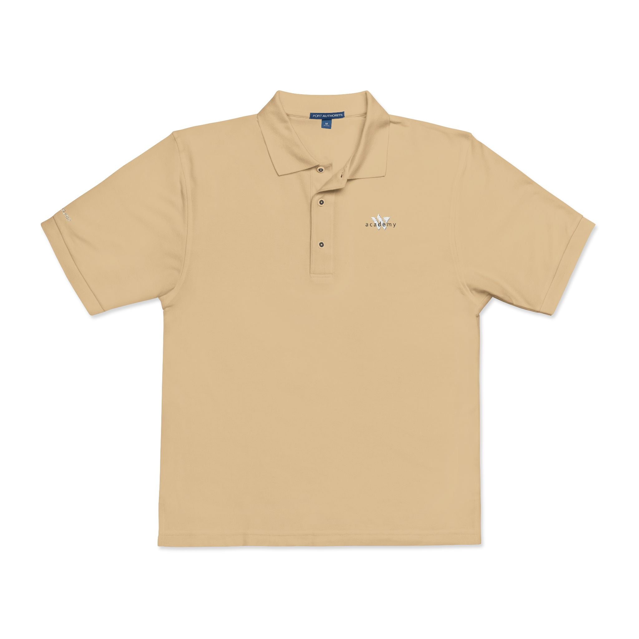 114 - Woodland Academy Embroidered Multi Color Classic Polo Shirt — Small Chest Crest Logo