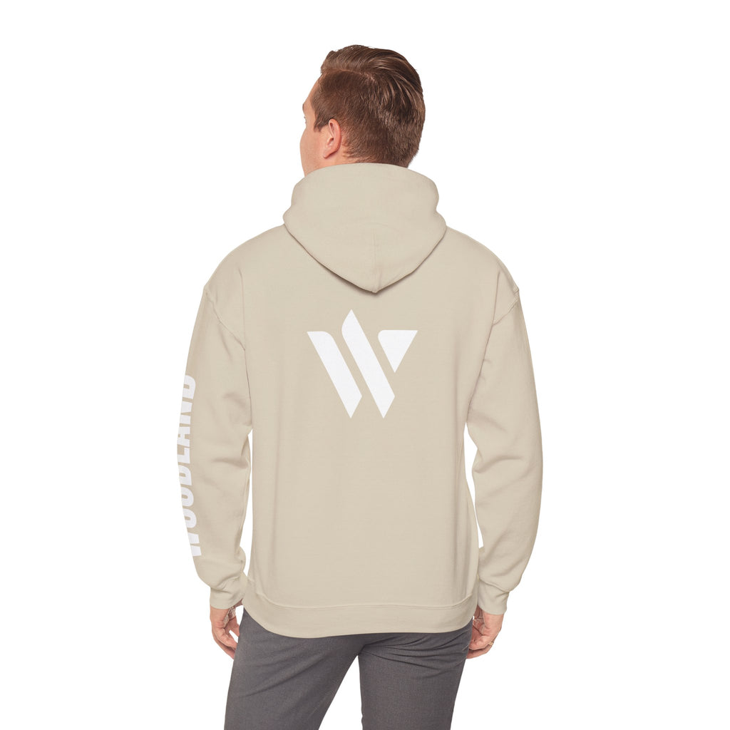 16 - Academy Printed Logo Multi Colors Hoodie — Woodland Sleeve Graphic Hooded Sweatshirt
