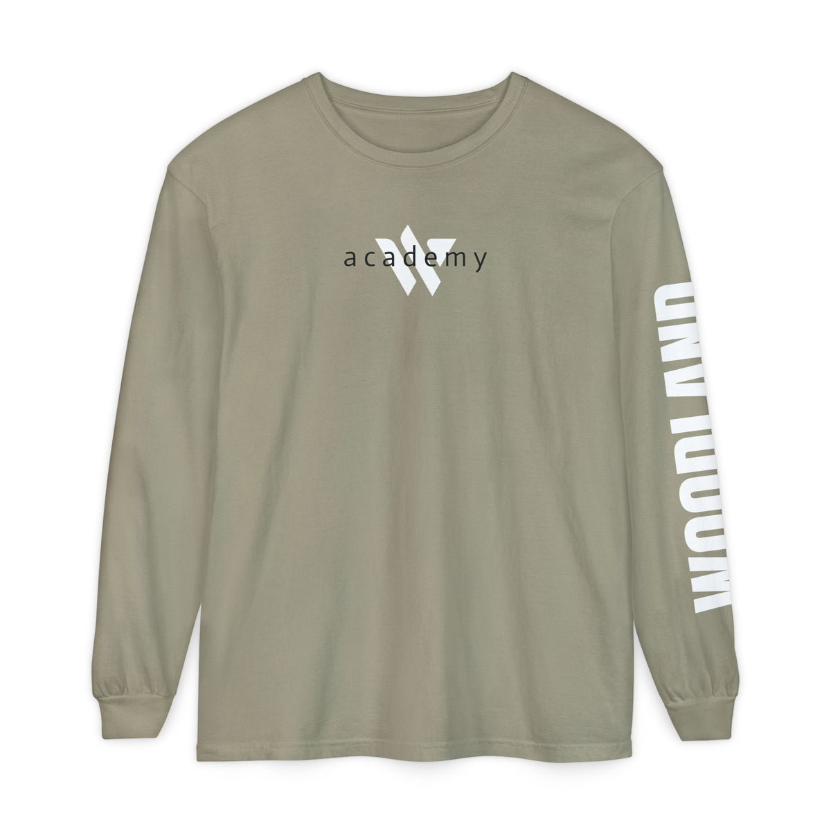12 - Woodland Academy Long Sleeve Multi Color T-Shirt — "Influence Matters" Sleeve & Back Graphic