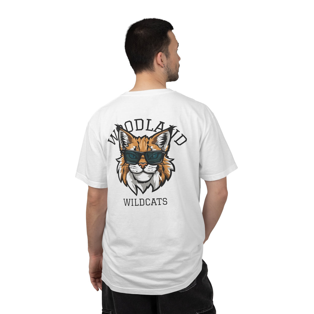 11 - Woodland Academy Wildcat Graphic Multi Color T-Shirt — Minimal Logo Tee for Leaders & Coaches