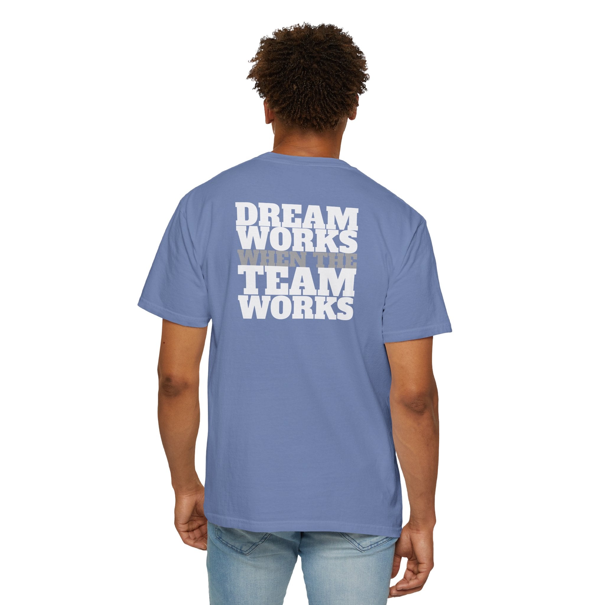 91 - Outcome Leadership- Dream Works Multi Color T-Shirt — Minimal Logo Tee for Leaders & Coaches