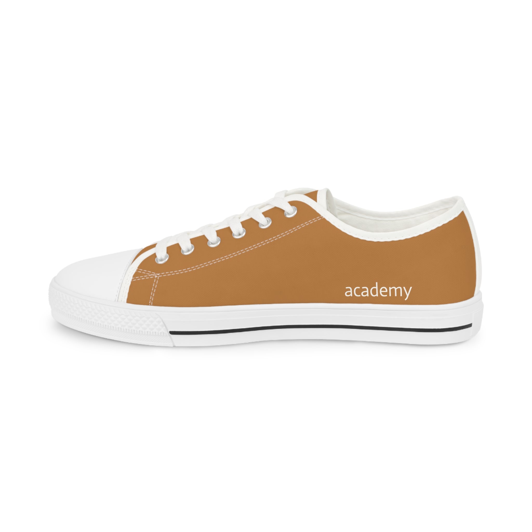 4 - Woodland Academy Men's Low Top Sneakers — Casual Brown Canvas Low-Top Shoes