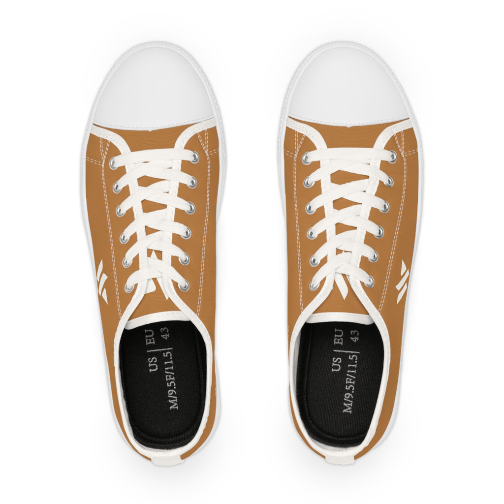 4 - Woodland Academy Men's Low Top Sneakers — Casual Brown Canvas Low-Top Shoes