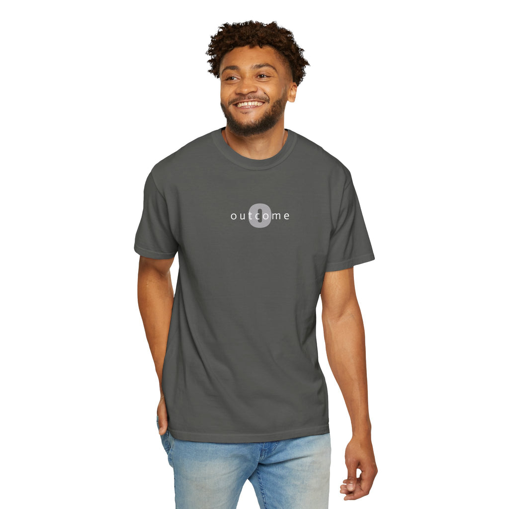 91 - Outcome Leadership Accomplish Multi Color T-Shirt — Minimal Logo Tee for Leaders & Coaches