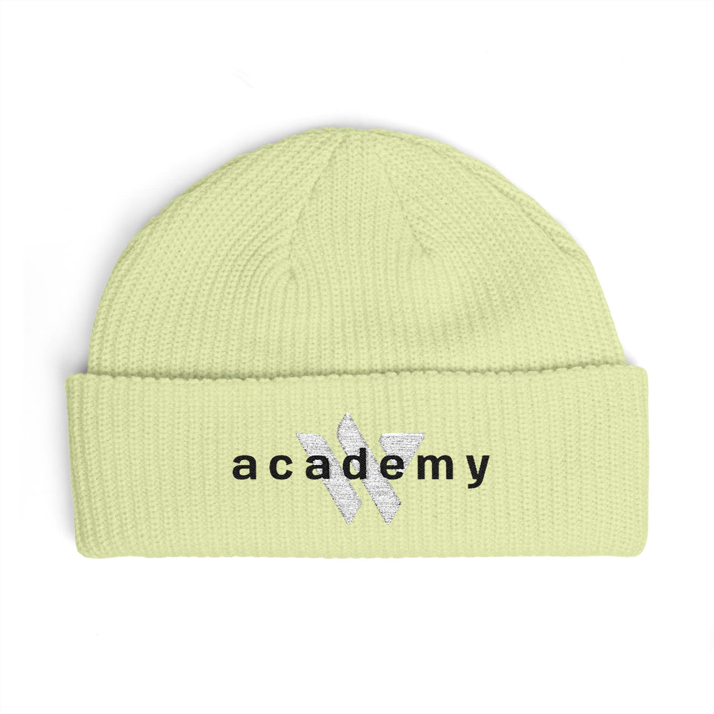 31 - Woodland Academy Multi Colors Logo Cuff Beanie — Embroidered Streetwear Knit Hat
