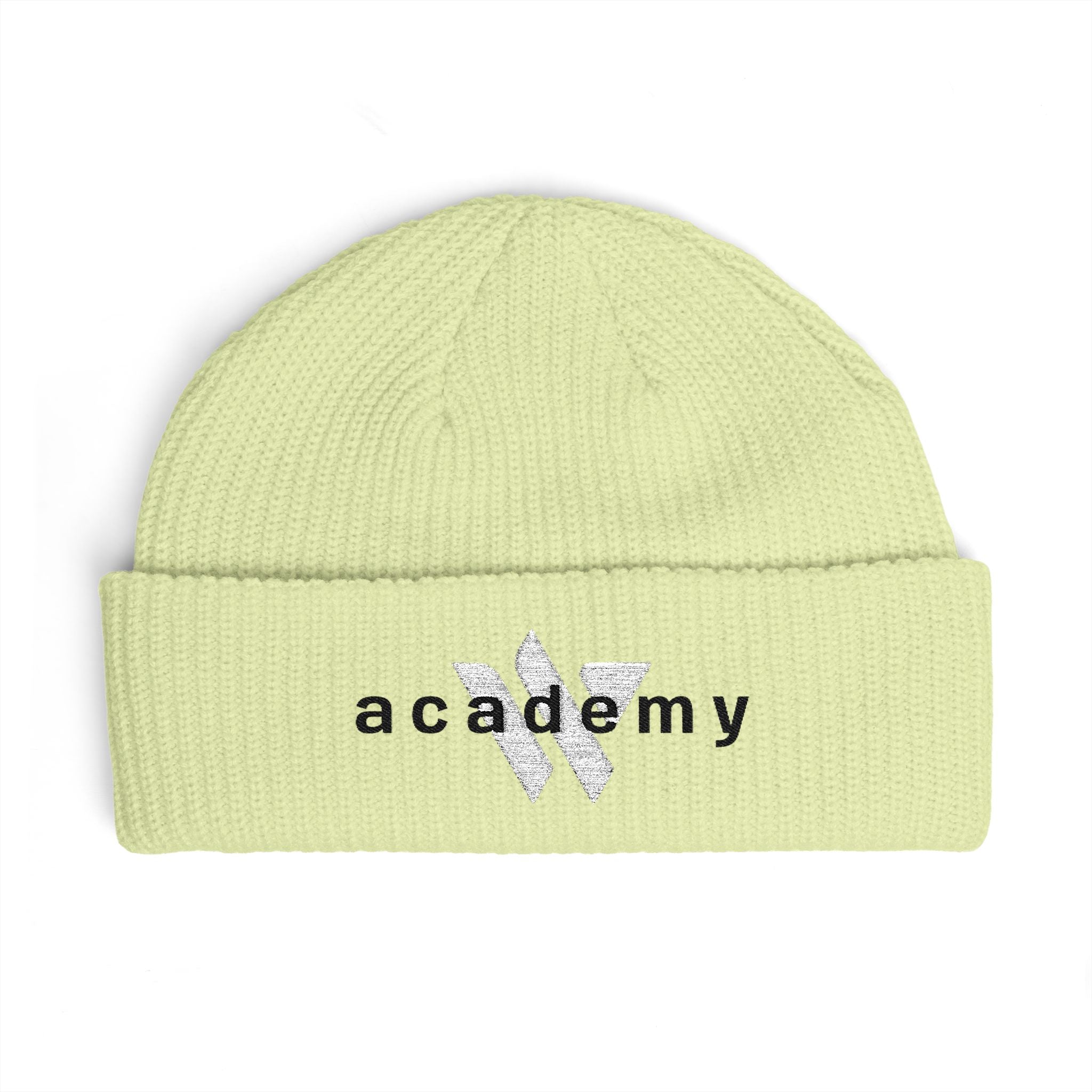 31 - Woodland Academy Multi Colors Logo Cuff Beanie — Embroidered Streetwear Knit Hat