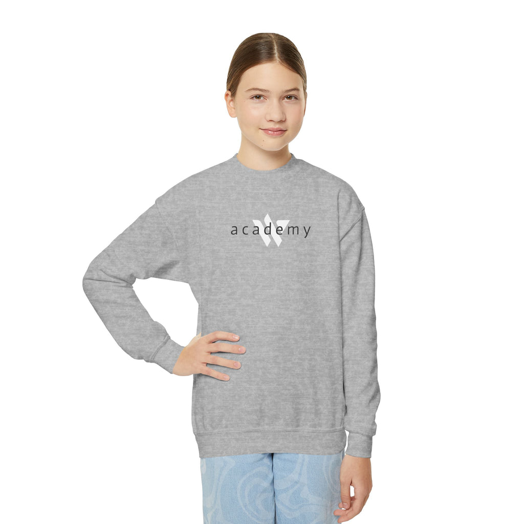 15 - Youth Multi Colors Crewneck Sweatshirt - Woodland Academy Logo Pullover