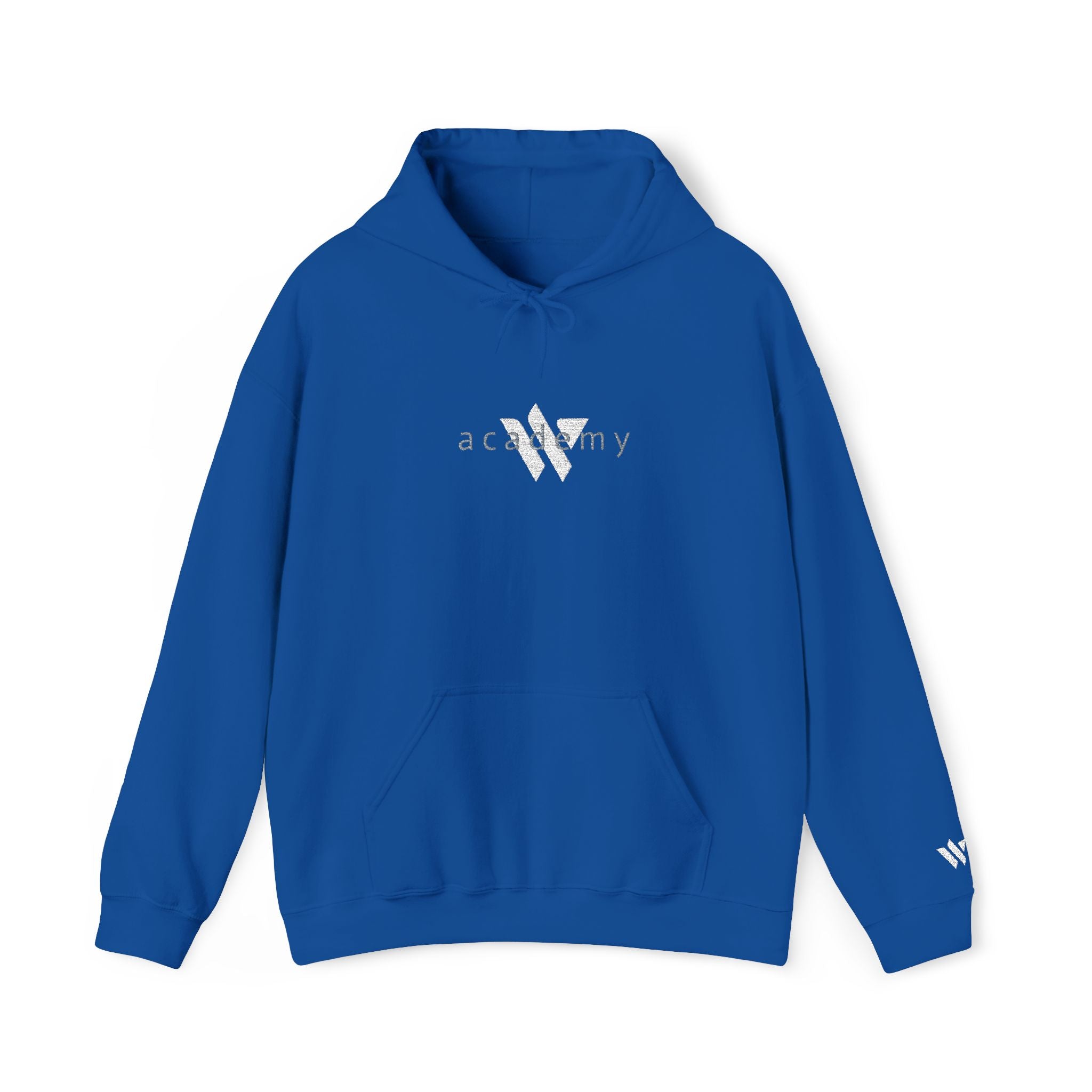 16 - Woodland Academy Embroidered Multi Color Hoodie — Minimal Logo Pullover for Leaders & Teams