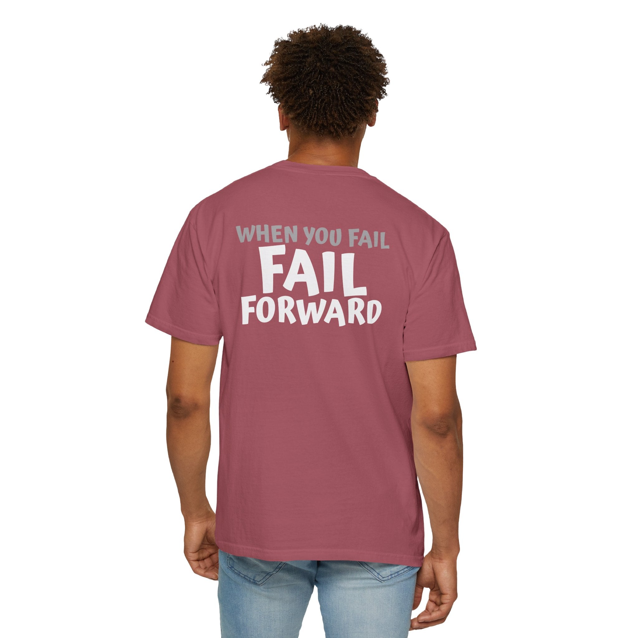 91 - Outcome Leadership- Fail Forward - Multi Color T-Shirt — Minimal Logo Tee for Leaders & Coaches